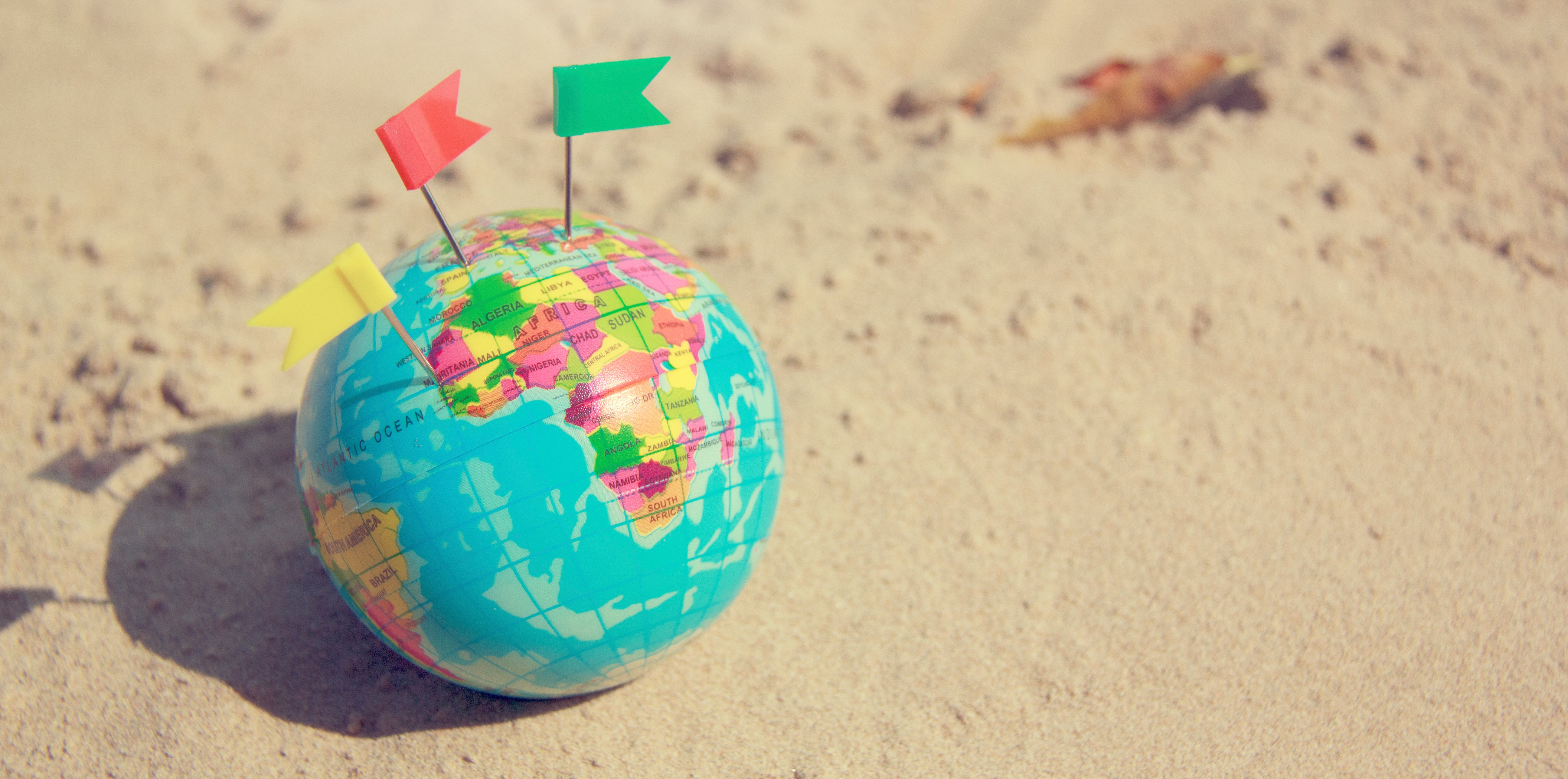 Globe with maps