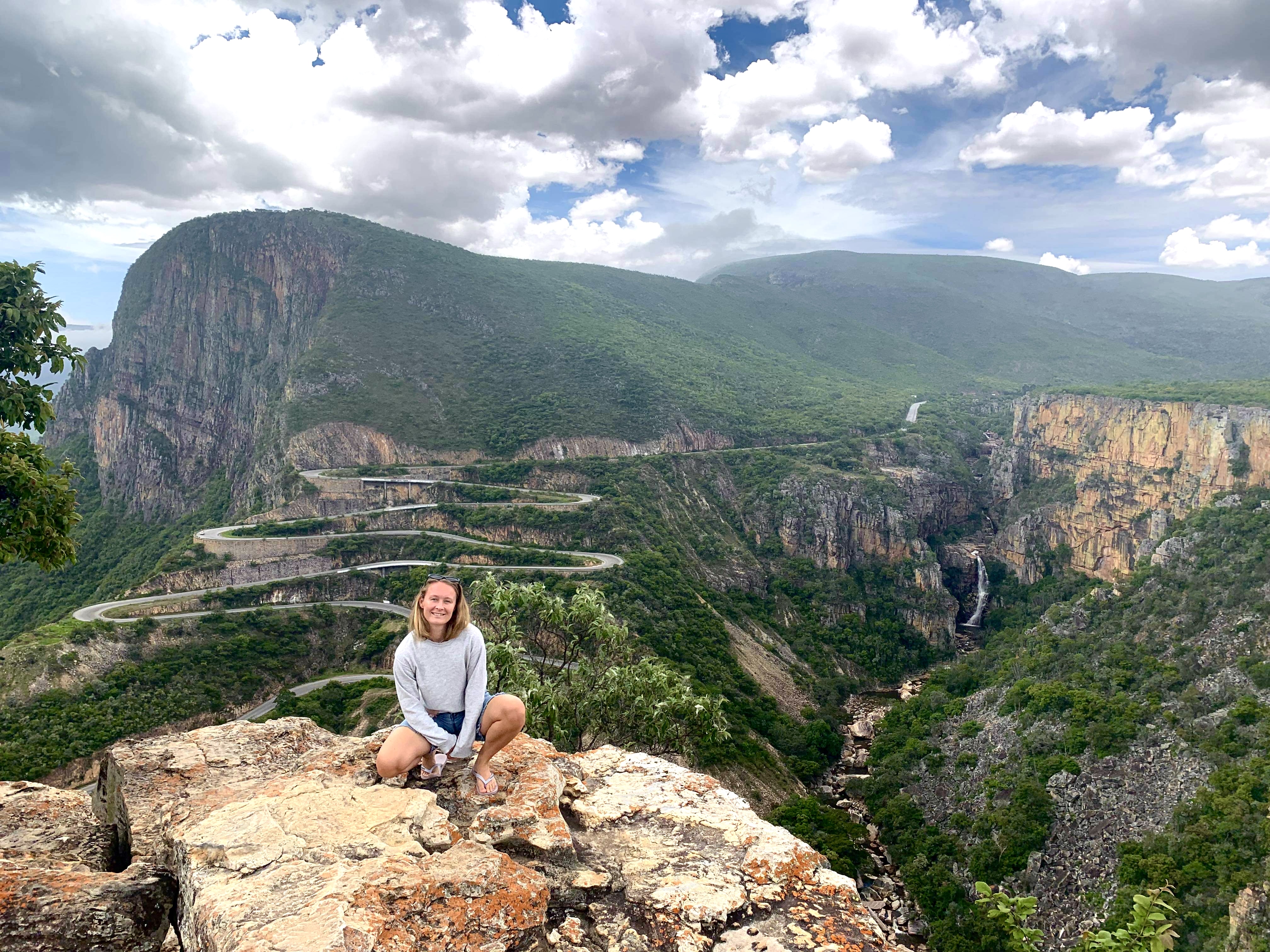 Signe Schjøtt during her visit to the beautiful mountain range Serra da Leba in Angola.