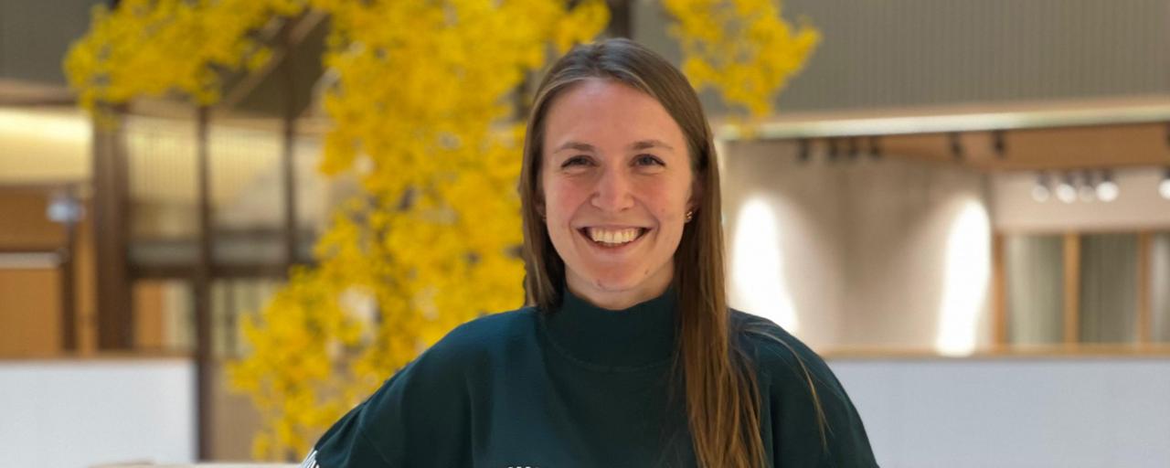 porträtt bild på glad kvinna