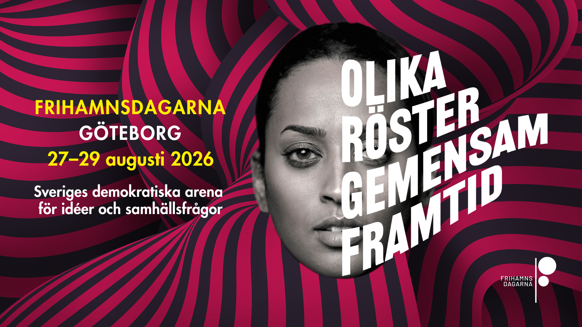 A poster announcing Frihamnsdagarna August 2026