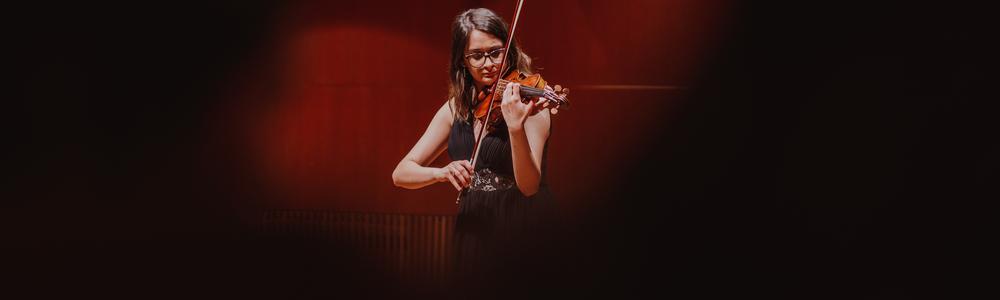 Examenskonsert med violinstudent, våren 2019
