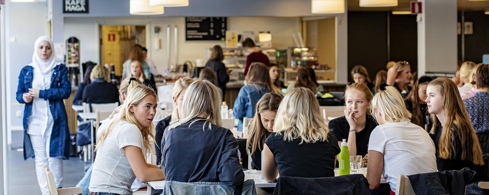 Studenter i Kafé Haga
