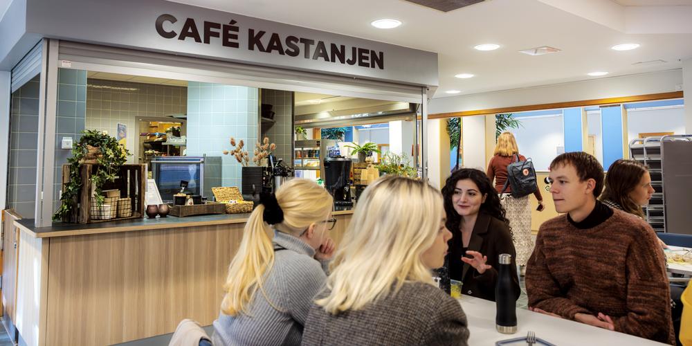 Interiör från Café Kastanjen, i hus Psykologen