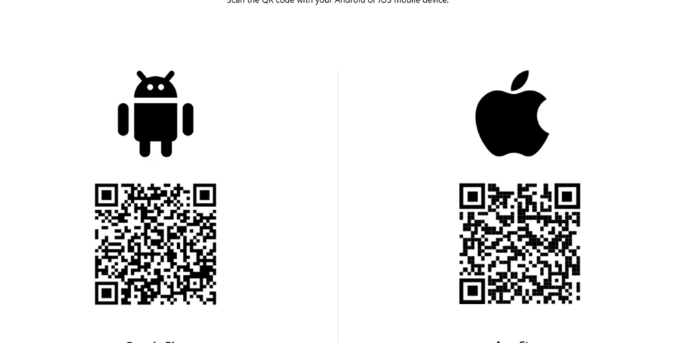 QR-kod för Microsoft Authenticator app