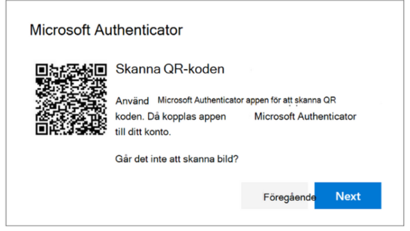 Skanna QR-kod i Microsoft Authenticator
